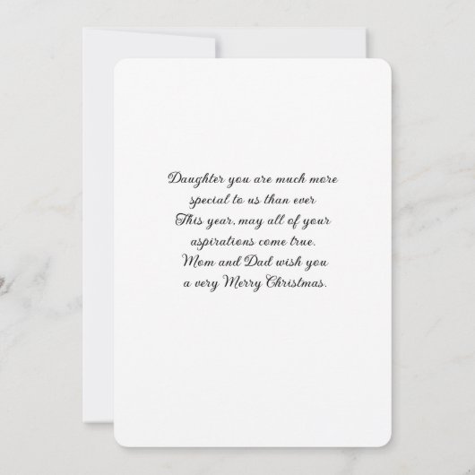 Dochter en Partner Red Kardinaal Kerstmis (Achterkant)