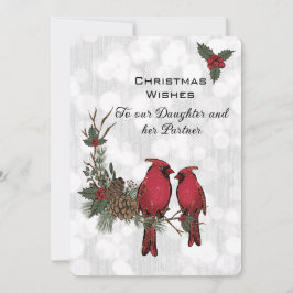 Dochter en Partner Red Kardinaal Kerstmis