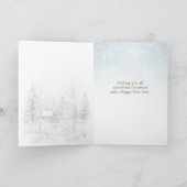 Dochter en schoonzoon kerstboom feestdagen kaart (Binnen)