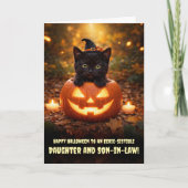 Dochter en Schoonzoon Prettig Halloween Kaart (Voorkant)