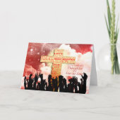 Dochter en zonde-in-l, een Christelijk kerstkruis Feestdagen Kaart (Voorkant)