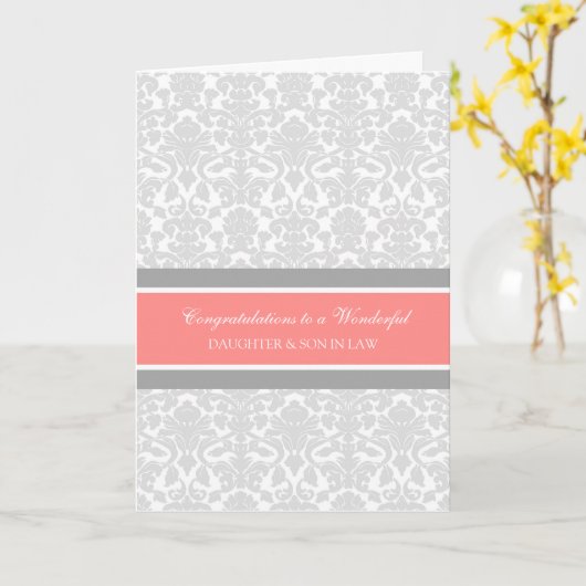 Dochter en zoon in de wet bruiloft Gefeliciteerd G Kaart (Gele Bloem)