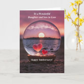 Dochter en zoon in de wet Jubileum Kaart (Gele Bloem)