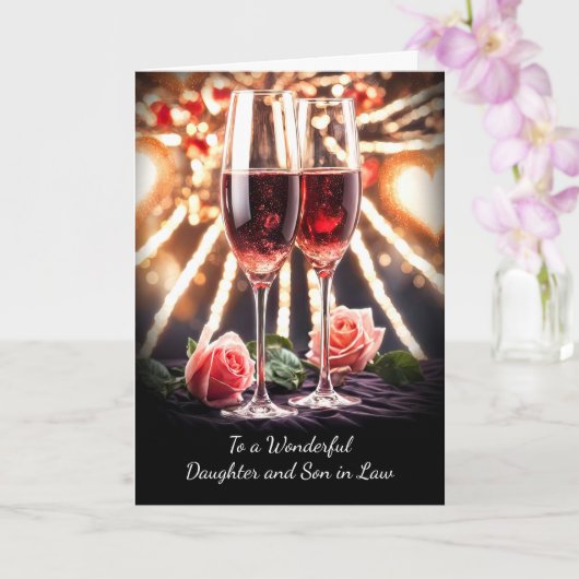 Dochter en zoon in de wet Jubileum Kaart (Orchidee)