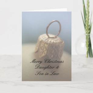 Dochter en zoon in de wet, pretkaartje feestdagen kaart