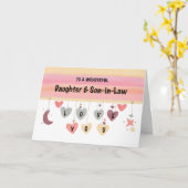 Dochter en Zoon in de Wet Valentijn Liefde Harten  Kaart (Gele Bloem)