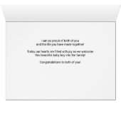 Dochter en zoon in Law Baby Gefeliciteerd (Binenzijde Horizontaal (Onderkant))