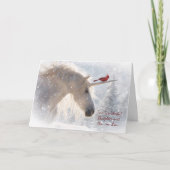 Dochter en Zoon in Wet Kerstvakantie Kaart (Voorkant)