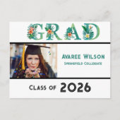 Dochter Foto Afstuderen Middelbare School 2026 Briefkaart (Voorkant)