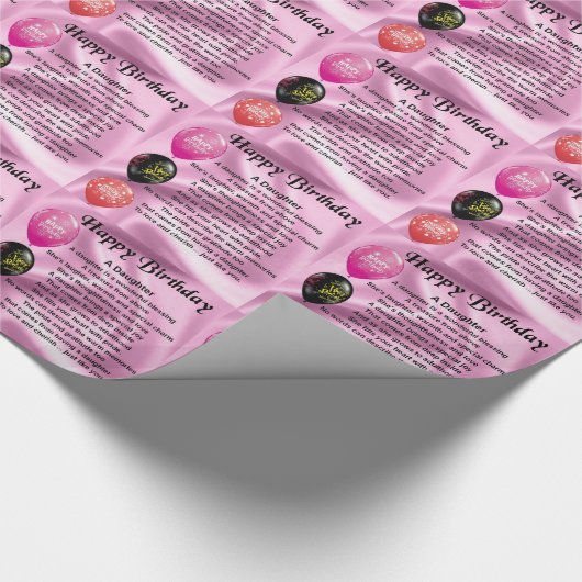 dochter gedicht blije verjaardag cadeaupapier (Hoek)