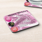 dochter gedicht blije verjaardag onderzetter (Linkerzijde)