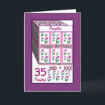 DOCHTER - Gelukkige 35ste verjaardag Kaart<br><div class="desc">Deze kaart met zijn hartbloemen en veel knuffels en kusjes is een vrolijke manier om een speciaal iemand een gelukkige verjaardag te wensen. Alle tekst is aanpasbaar, dus je kunt "Godfather" voor haar naam veranderen, het jaar veranderen (en je hoeft het maar één keer te veranderen, en het zal gedurende...</div>