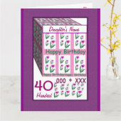 Dochter Gelukkige 40ste Verjaardag met Bloemen Kaart (Gele Bloem)