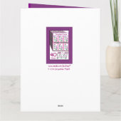 Dochter Gelukkige 40ste Verjaardag met Bloemen Kaart (Achterkant)