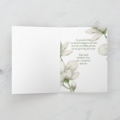 Dochter Gelukkige Moederdag Witte Bloemen Bloemstu Feestdagen Kaart (Binnen)