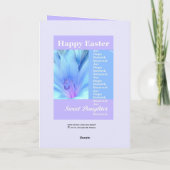 DOCHTER - Gelukkige Pasen met Lelie Feestdagen Kaart (Achterkant)