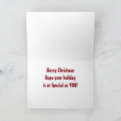 ***DOCHTER*** GELUKKIGE PUP ZEGT SPECIALE KERST FEESTDAGEN KAART (Binnen)