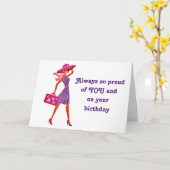 "DOCHTER" GELUKKIGE VERJAARDAG** KAART (Gele Bloem)