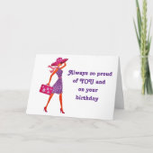 "DOCHTER" GELUKKIGE VERJAARDAG** KAART (Voorkant)