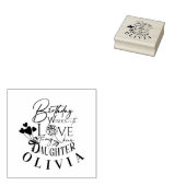 Dochter Gelukkige Verjaardag Rubberstempel (Gestempeld)