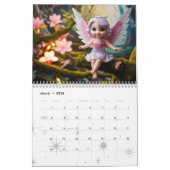 Dochter Gepersonaliseerde foto en naam 2026 Angel Kalender (Mar 2026)