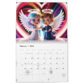Dochter Gepersonaliseerde foto en naam 2026 Angel Kalender (Feb 2026)