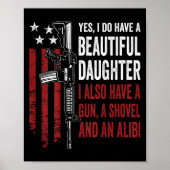 Dochter geweer schep Alibi - Grappige moeder vader Poster (Voorkant)