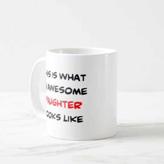 dochter, geweldige koffiemok (Voorkant links)