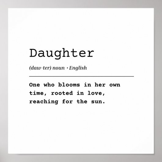 Dochter – Geworteld in de liefde Poster (Voorkant)
