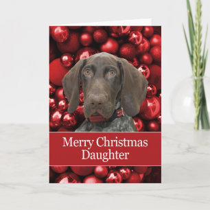 Dochter Glossy Grizzly Vrolijk Kerstmis Feestdagen Kaart