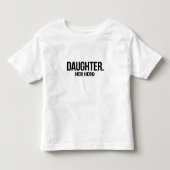 Dochter Haar Held T-shirt Passend bij Papa en Doch (Voorkant)