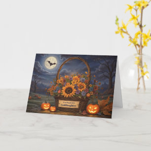 Dochter Halloween Boeket van Herfst Flowers Kaart