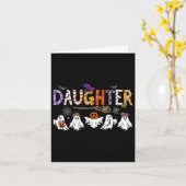 Dochter Halloween Boo Ghost Horror Kostuum Grappig Kaart (Gele Bloem)