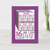 DOCHTER - Happy 16th Birthday Kaart (Voorkant)