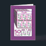 DOCHTER - Happy 50th Birthday Kaart<br><div class="desc">Deze kaart met zijn hartbloemen en veel knuffels en kusjes is een vrolijke manier om een speciaal iemand een gelukkige verjaardag te wensen. Alle tekst is aanpasbaar, dus je kunt "Godfather" voor haar naam veranderen, het jaar veranderen (en je hoeft het maar één keer te veranderen, en het zal gedurende...</div>