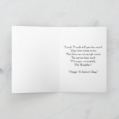 Dochter Happy Valentijnsdag / Hart Silhouetten Feestdagen Kaart (Binnen)