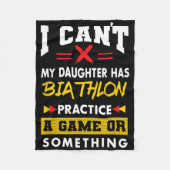 Dochter heeft biatlonpraktijk Funny Parents Humor Fleece Deken (Voorkant)