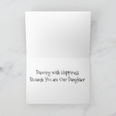 **DOCHTER** HET DOEN VAN DE **VERJAARDAGSDANS** VO KAART (Binnen)