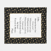 Dochter, ik hou van je fleece deken (Voorkant (Horizontaal))