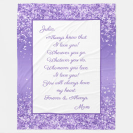 Dochter, ik hou van je fleece deken