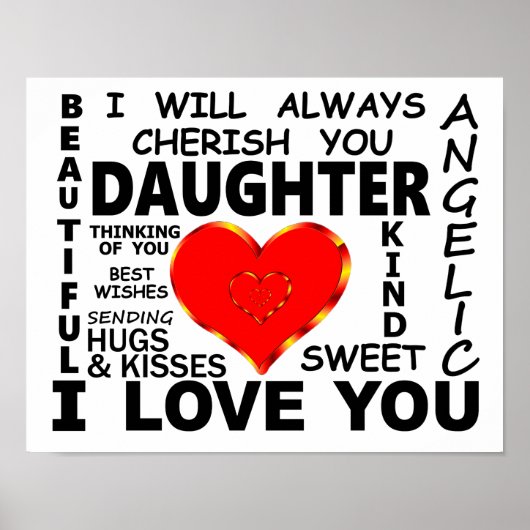 Dochter, ik hou van je poster (Voorkant)