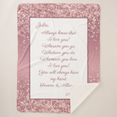 Dochter, ik hou van je sherpa deken (Voorkant)