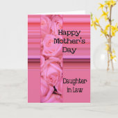 Dochter in de Moederdag van Rozen en strepen Kaart (Gele Bloem)