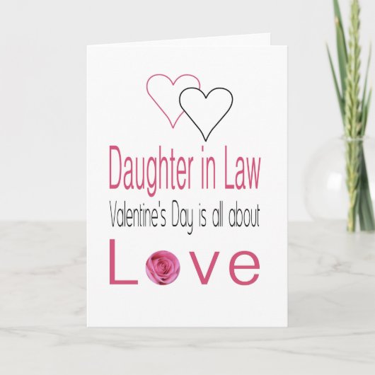 Dochter in de Rozen van Happy Valentijnsdag Feestdagen Kaart (Voorkant)