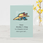 Dochter in de Sandalen van het Pet Law Moederdag Kaart (Gele Bloem)