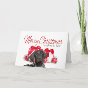 Dochter in de wet Glossy Grizzly Vrolijk Kerstmis Feestdagen Kaart