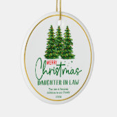 Dochter in de wet Hartelijk Kerstmis Keramisch Ornament (Rechts)