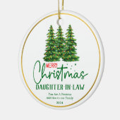 Dochter in de wet Hartelijk Kerstmis Keramisch Ornament (Links)