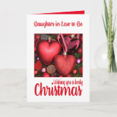 Dochter in de wet om lieflijk kerstkaart te zijn feestdagen kaart (Voorkant)