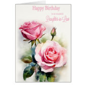 Dochter in de wet Verjaardag Rozen geschilderd Wat (Voorkant)